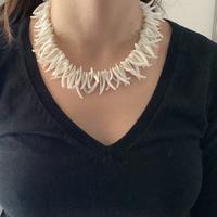 Collana Statement artigianale Bianca