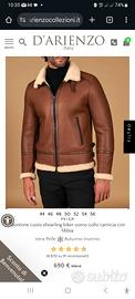 Montone Collezioni D'Arienzo cuoio shearling biker