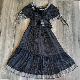 Vestito maniche corte a pois nero TG 42