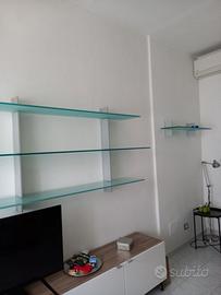 Set mensole vetro satinato