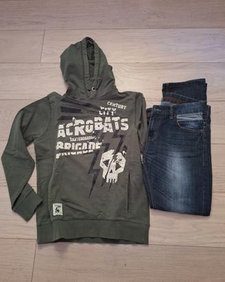 Felpa e jeans