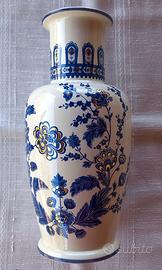 Vaso Orientale Vintage in Ceramica – Blu e Oro