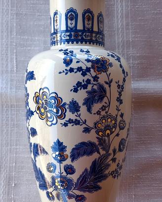 Vaso Orientale Vintage in Ceramica – Blu e Oro