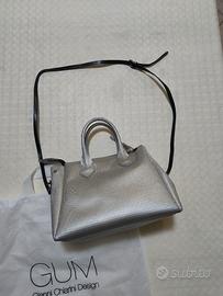 Borsa argento PVC tracolla Gianni Chiarini Design