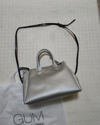 Borsa argento PVC tracolla Gianni Chiarini Design