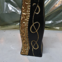 Vaso ceramica nero oro