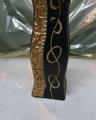 Vaso ceramica nero oro