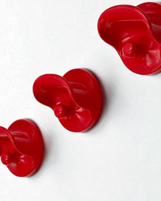 3 appendini Kartell rosso