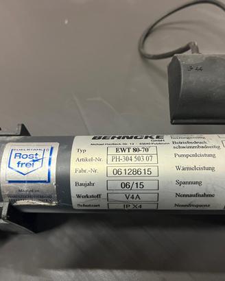 Riscaldatore acqua ad immersione per piscina 3 kw