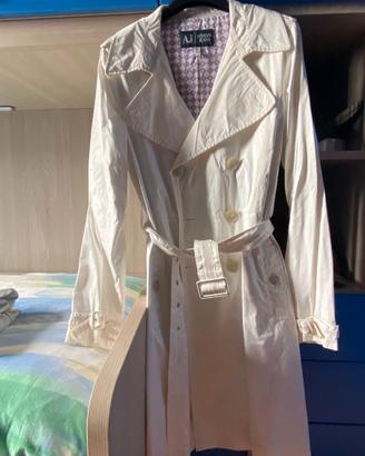 Giacca trench donna Armani Jeans vintage bianca