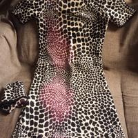 vestito longuette tigrato 