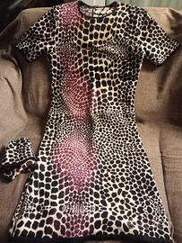 vestito longuette tigrato 