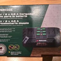 Caricabatterie Doppio Parkside2x 4,5Ah VeloceNUOVO