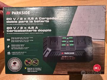 Caricabatterie Doppio Parkside2x 4,5Ah VeloceNUOVO