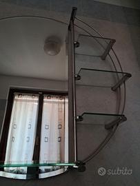 Specchio con mensole per bagno