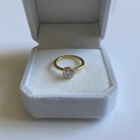 Anello in argento con Moissanite 1 CT