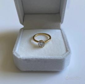 Anello in argento con Moissanite 1 CT