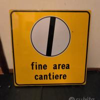 Cartello Originale, fine cantiere. 
