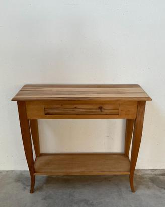 Mobile consolle ingresso soggiorno in legno grezzo