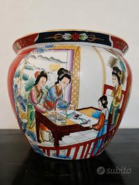 vaso cachepot orientale ceramica 25 cm