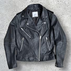 Giacca in vera pelle Mango