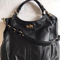 Splendida borsa in nappa nera COACH NUOVA