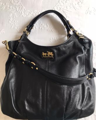 Splendida borsa in nappa nera Coach NUOVA