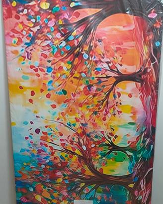 Tela alberi multicolore