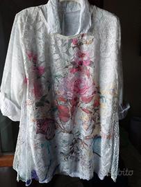 blusa ricamata