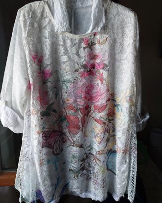 blusa ricamata
