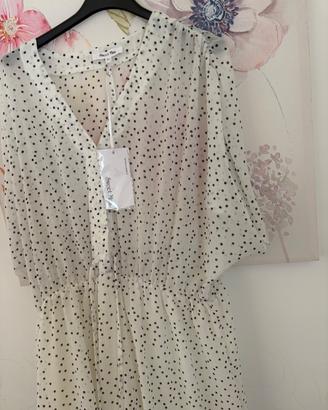 Vestito lungo A pois