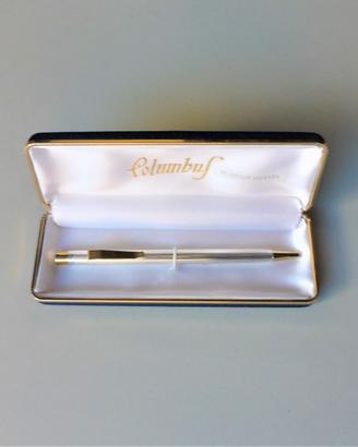 Penna a Sfera Columbus Placcata Argento Vintage
