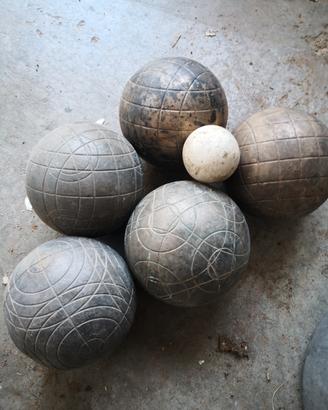 Set di bocce vintage da esterno con pallino