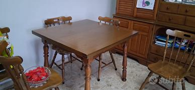 TAVOLO SOGGIORNO/PRANZO IN LEGNO CILIEGIO ALLUNGAB