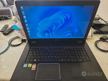 Acer E5-774G 17” SSD M.2 256GB RAM 8GB Win 11