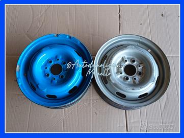 Coppia cerchi in ferro per FIAT 1300 1500 d'epoca