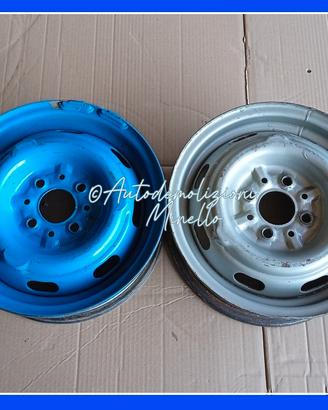 Coppia cerchi in ferro per FIAT 1300 1500 d'epoca