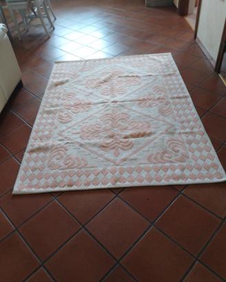 tappeto color panna-pesca stile sardo