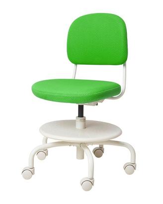 Sedia da scrivania per bambini girevole, verde