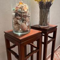 Coppia portavaso / stand cinesi, legno
