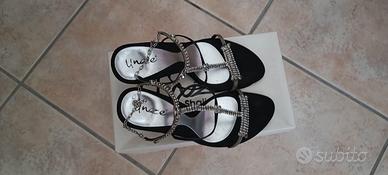 Sandalo braccialetto con tacco strass Nr 41