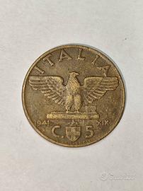 moneta da collezione Era fascista italiana 1945