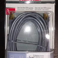 Cavo di rete Hama cross-over CAT5e - 5 metri nuovo