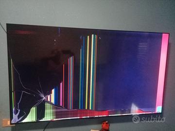 Smart TV tcl 75p635 x ricambi display rotto