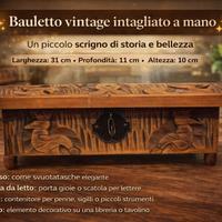 Bauletto vintage intagliato a mano