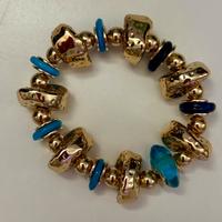 Bracciale componenti pietre naturali con plastica