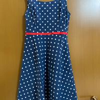 Vestito da donna a pois con fiocchetto rosso