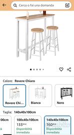 tavolo bar cucina/sgabelli