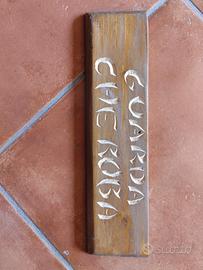 Insegna ironica in legno per guardaroba/armadio 