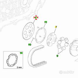 Corona avviamento elettronico Aprilia Scarabeo 50 